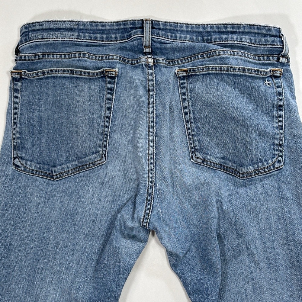 Rag & Bone Slim Boyfriend Jeans Women's Size 32 Dre Low Rise Ankle Fray Mariposa - Picture 6 of 12